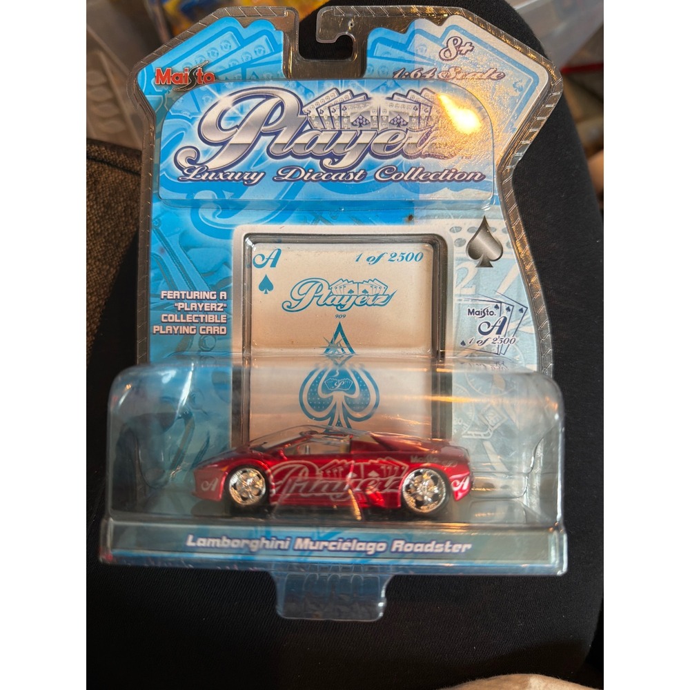Maisto Playerz Lamborghini Murcielago Roadster Red 1:64 Diecast 1 of 2500 Card